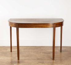 Mahogany side table early 19th Century, on plain tapering supports, 116cm wide x 60.5cm deep x