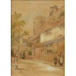 Sir Ernest George (1839-1922) 'Sandwich Kent', watercolour, titled lower left, 17cm x 12cm Overall