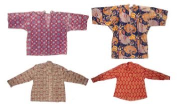 Four printed cotton shirts Russian and Indian, made for the markets and bazaars. Provenance: The