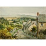 Henry John Sylvester Stannard (1870-1951) 'Painswick, The Queen of The Cotswolds', watercolour,