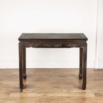 Hardwood altar table Chinese, circa 1900 carved in the Ming style, 101.5cm wide x 56cm deep x 79cm