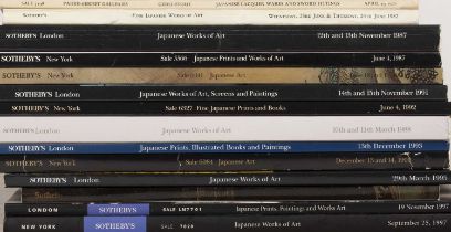 Collection of auction catalogues on Japanese Art to include Sotheby's and Parke-Bernet Galleries,