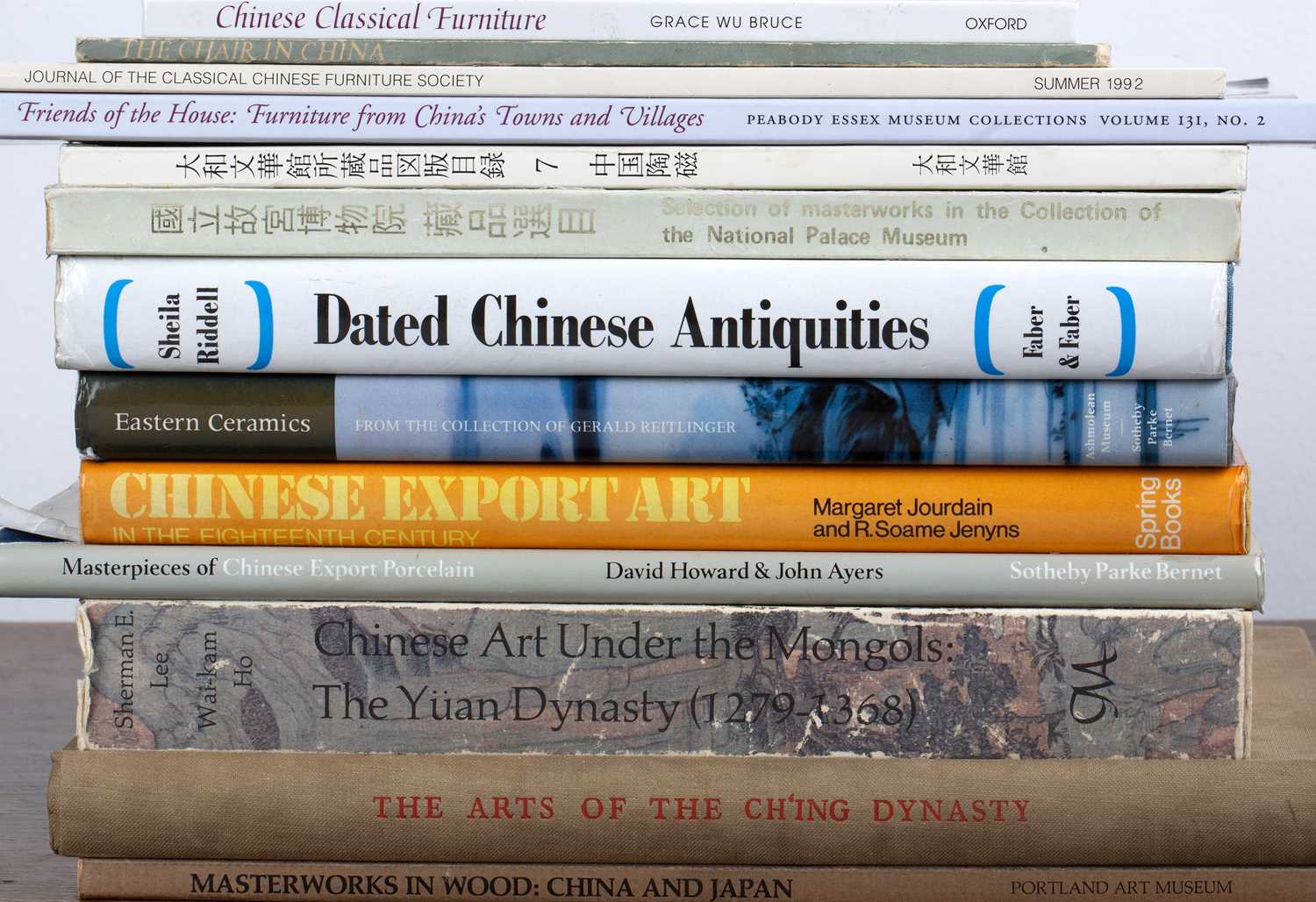 Collection of books/catalogues on Asian Art and Furniture to include Friends of the House, Furniture