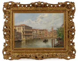 Antonietta Brandeis (1849-1910) 'Rezzonica Palace', signed, titled to a label verso, oil on
