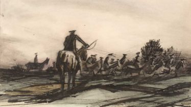 Circle of Christopher Richard Wynne Nevinson (1889-1946) Cavalry on the March, pen, ink and