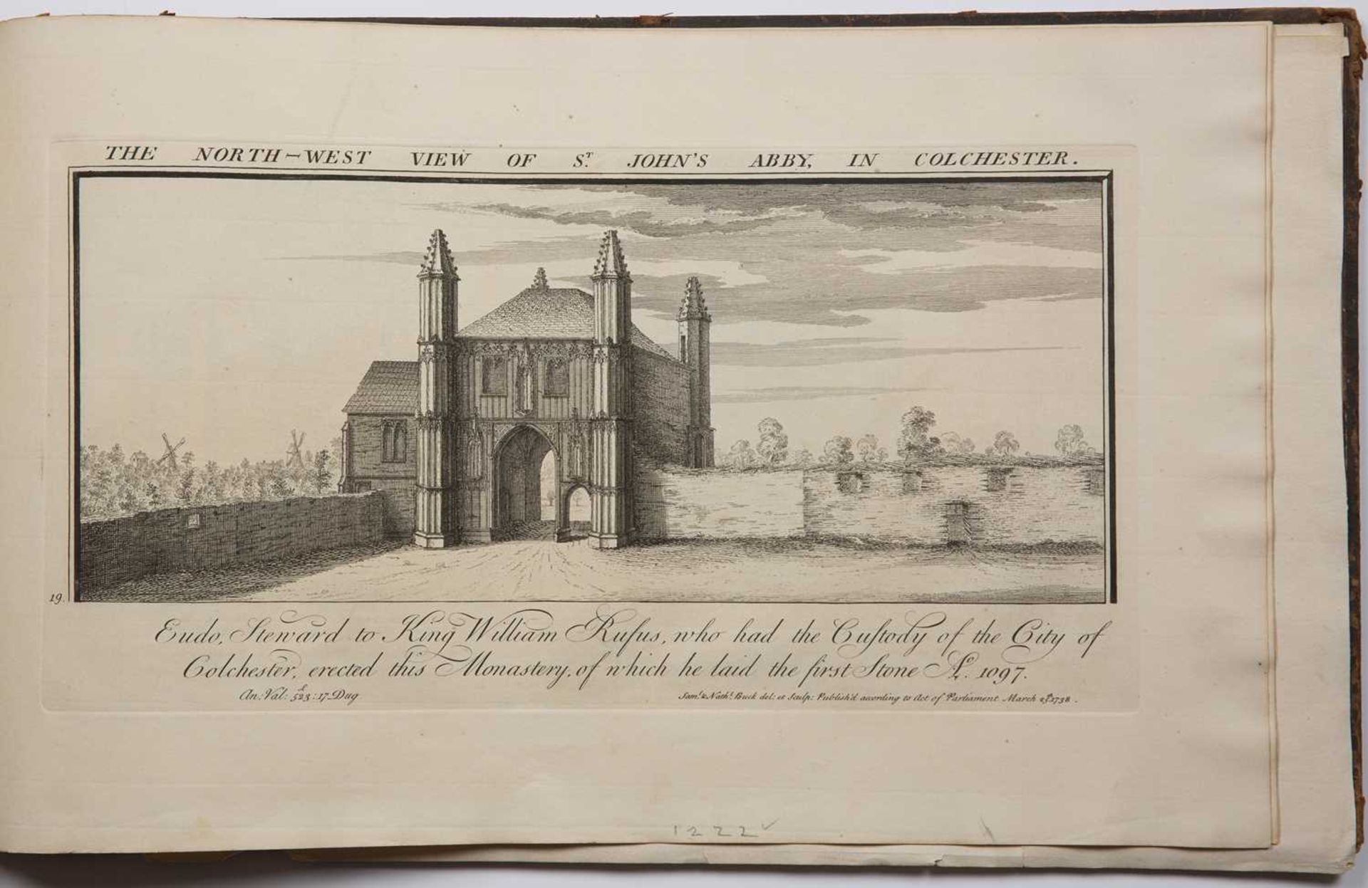 Samuel and Nathaniel Buck The South East View of Wymondham Abbey, in the County of Norfolk, etching, - Image 6 of 6