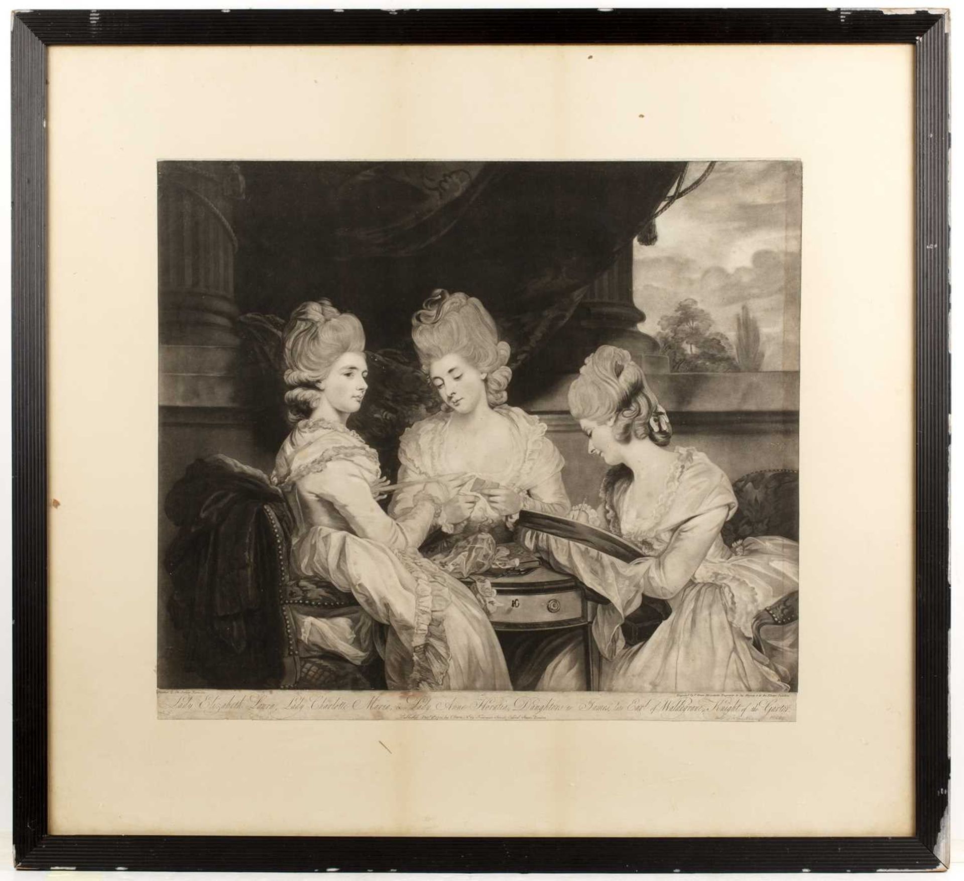 Valentine Green after Sir Joshua Reynolds 'Lady Elizabeth Laura, Lady Charlotte Maria and Lady - Image 2 of 3