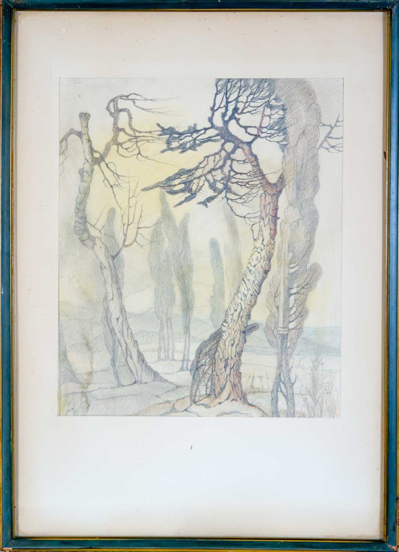 Gemma Vercelli (1916-1995) Landscape with trees, mixed media, 29.5 x 25cm - Bild 3 aus 4