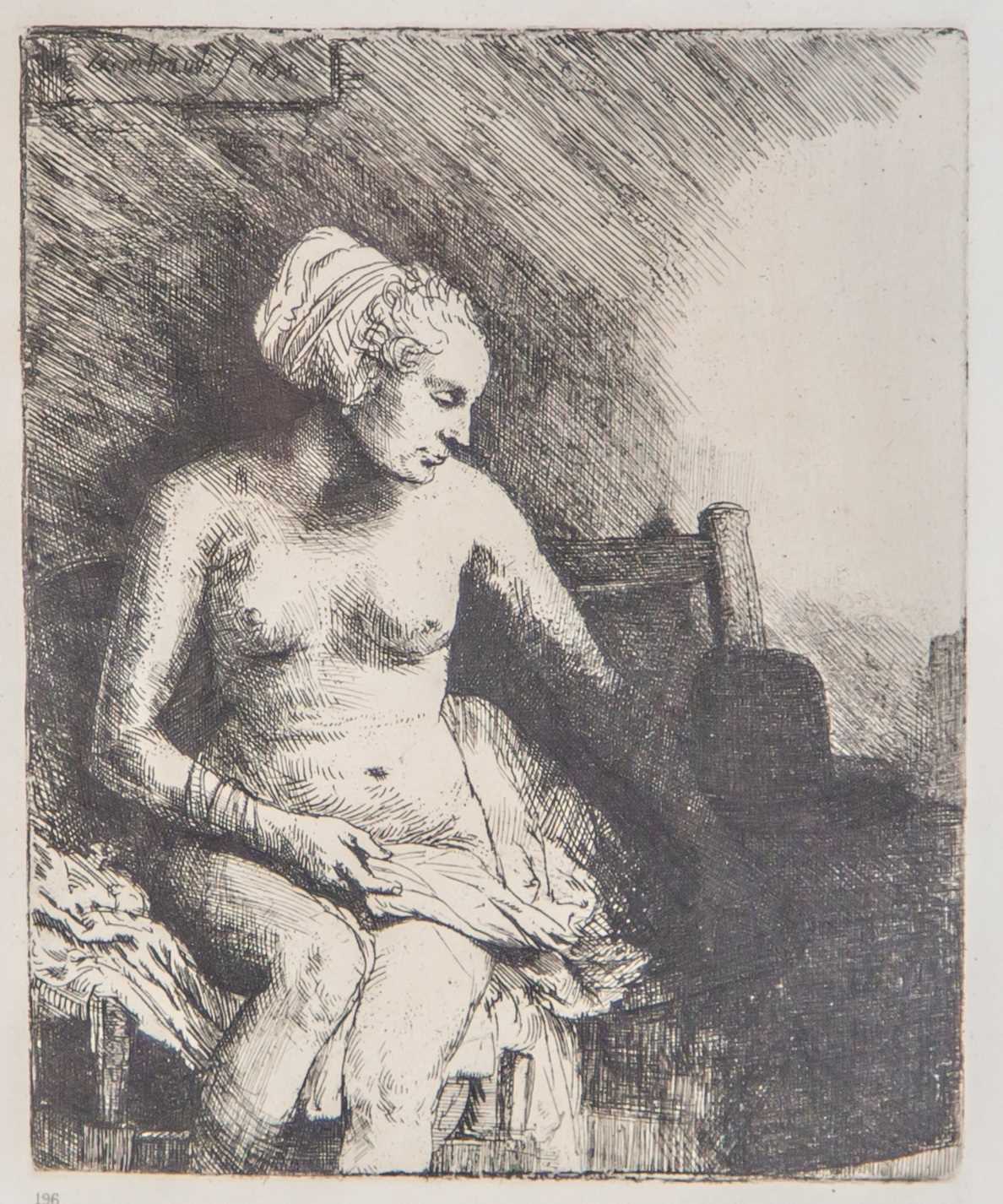 After Rembrandt Jan Uytenbogaert the Goldweigher, monochrome print, 23 x 19cm; and five further to - Image 7 of 17