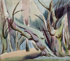 Harry Barr (1896-1987) ‘Epping’, an anthropomorphic woodland study, signed, inscribed and dated