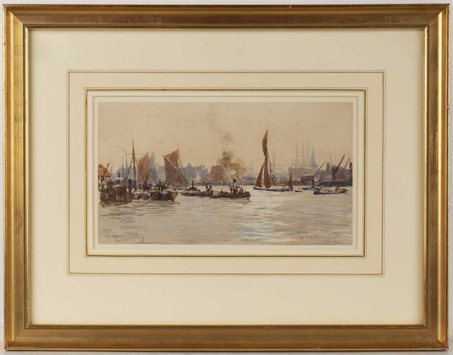 Herbert Menzies Marshall (1841-1913) Shipping in the pool of London, signed and dated 1895, - Bild 2 aus 3