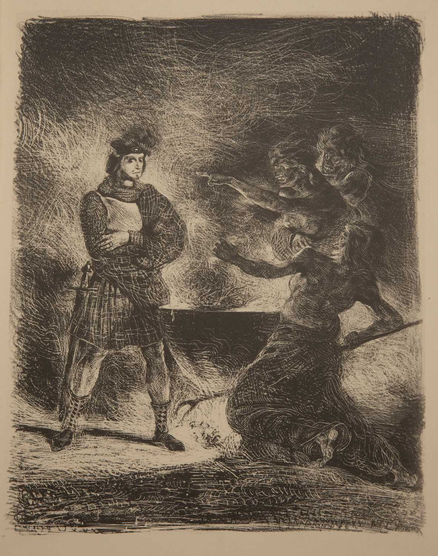 Frederick Villot after Delacroix 'Cavalier', etching, 16 x 12cm; another - two figures at a square - Image 4 of 4