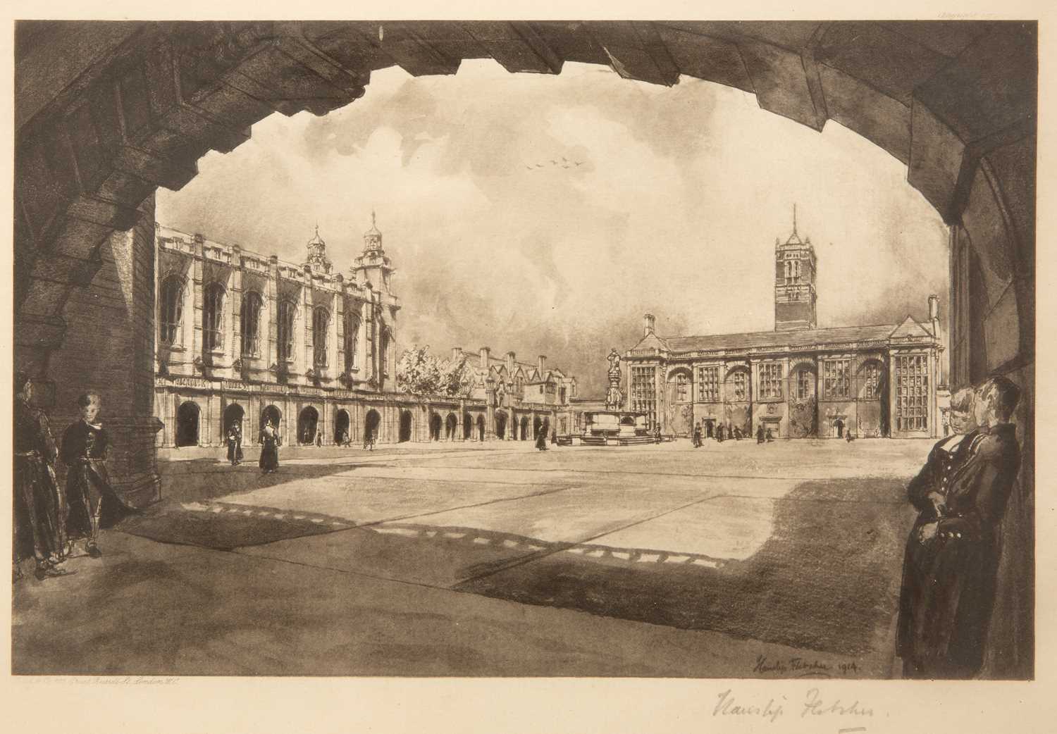 M Oliver Rae 'Kings College Chapel, Cambridge', etching, pencil signed in the margin and titled,