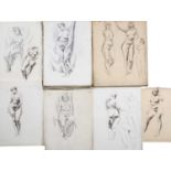 Harry Barr (1896-1987) Three sketch books containing a large collection of mainly life studies in