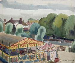 Harry Barr (1896-1987) ‘Kew’, signed and dated July 1948 and inscribed, ink and watercolour, 34 x