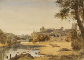 Attributed to Thomas Miles Richardson (1784-1848) Richmond Castle, watercolour, 24 x 34cm; and one