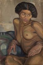 Harry Barr (1896-1987) Nude study, oil on canvas, 76 x 56cm