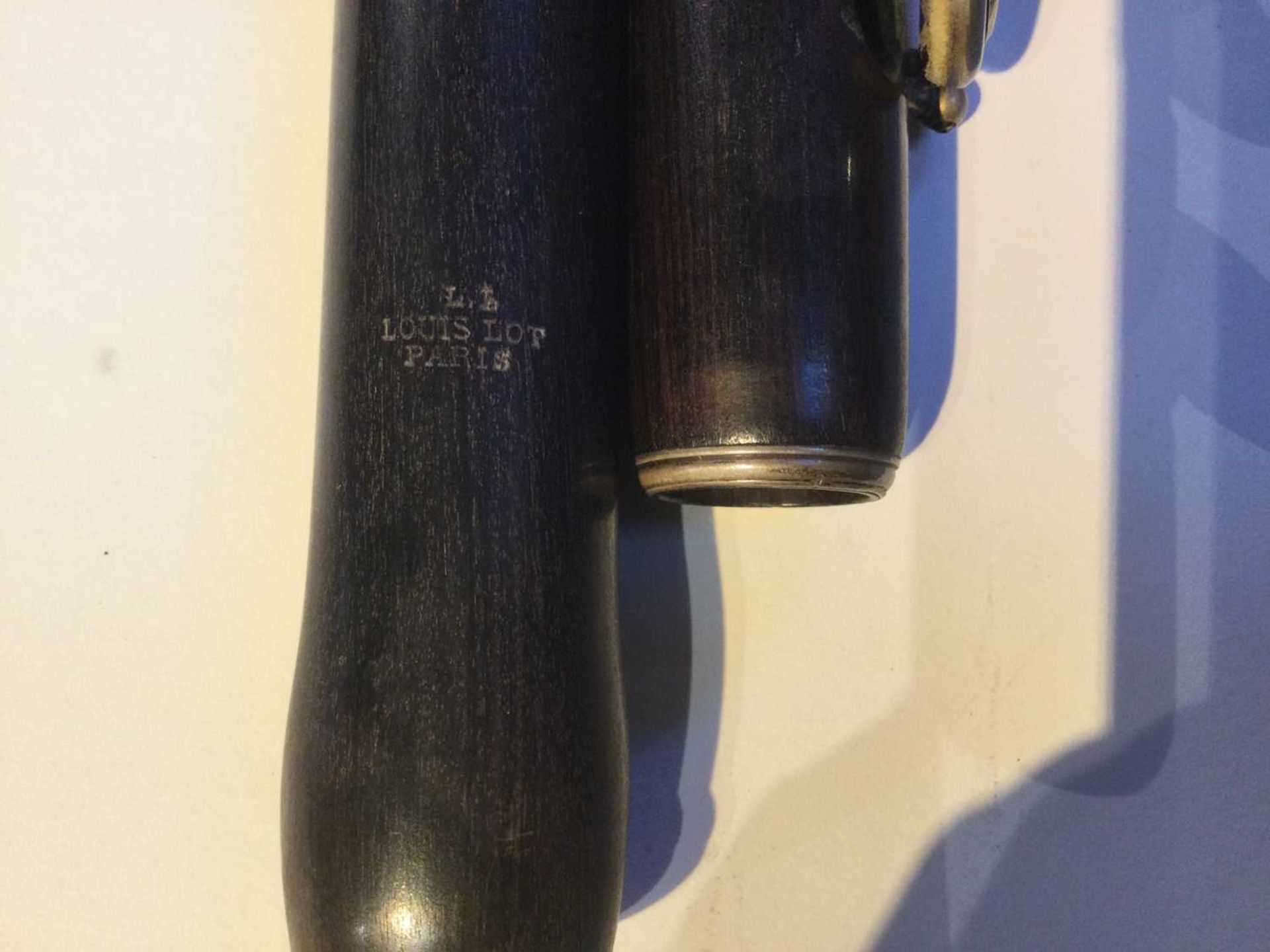 A late 19th century French flute by Louis Lot Paris 72cm in length with original case Light - Image 3 of 8