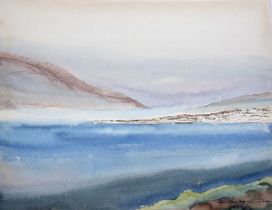 Harry Barr (1896-1987) “Ullapool”, signed, inscribed with title and dated Aug 1973, watercolour,31 x