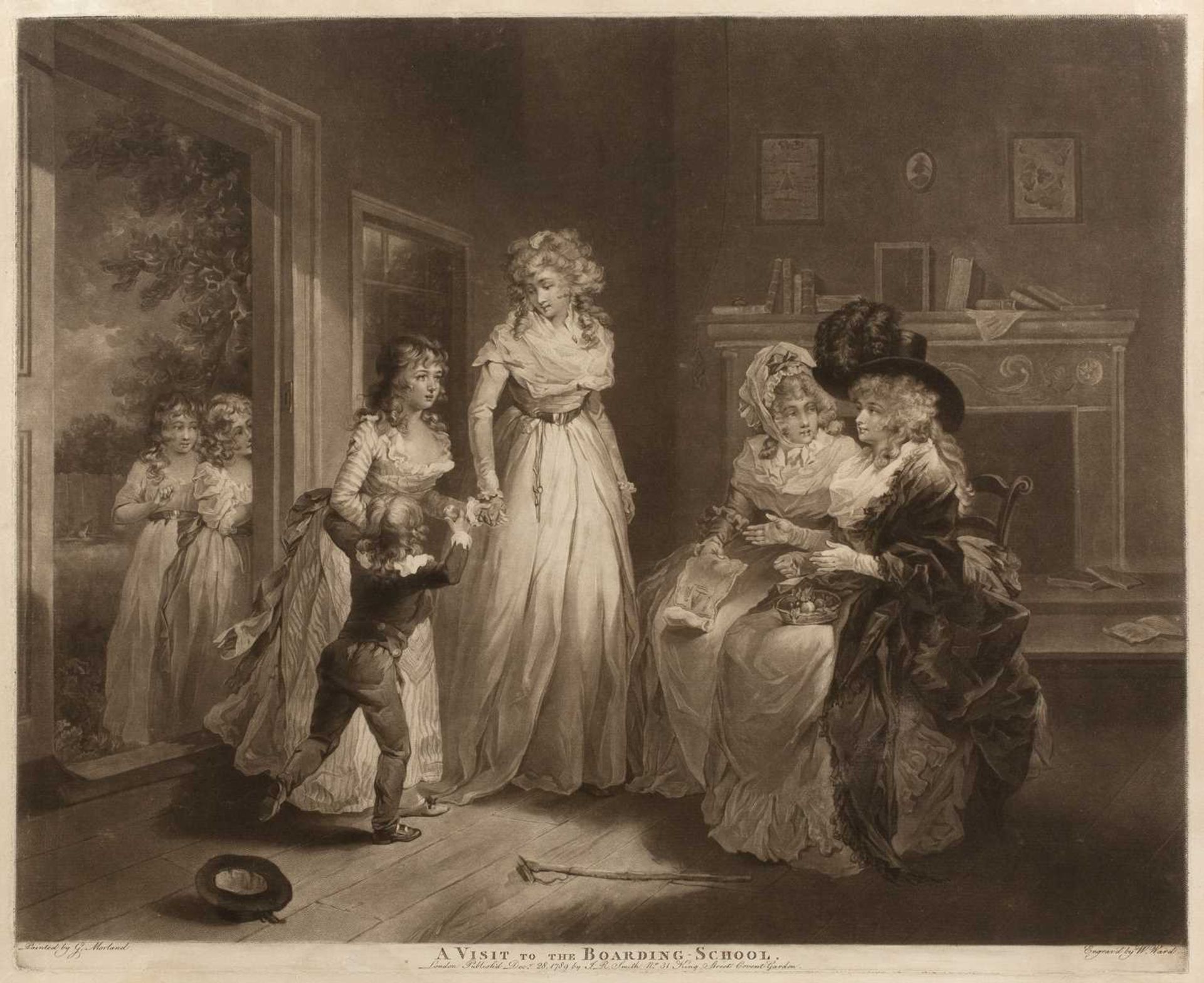 William Ward after George Morland A visit to the Child at Nurse, mezzotint, published by J R - Image 4 of 9
