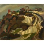 Harry Barr (1896-1987) A hilltop village, oil on canvas, 51 x 61cm