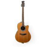 An Ovation 'Applause' electric Acoustic Guitar, model AE 128 with rounded back, 105.5cm overall