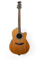 An Ovation 'Applause' electric Acoustic Guitar, model AE 128 with rounded back, 105.5cm overall