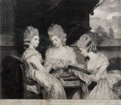 Valentine Green after Sir Joshua Reynolds 'Lady Elizabeth Laura, Lady Charlotte Maria and Lady