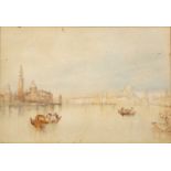 T Ward after J M W Turner Venice, calm at sunrise, sepia ink and watercolour, 21 x 31.5cm