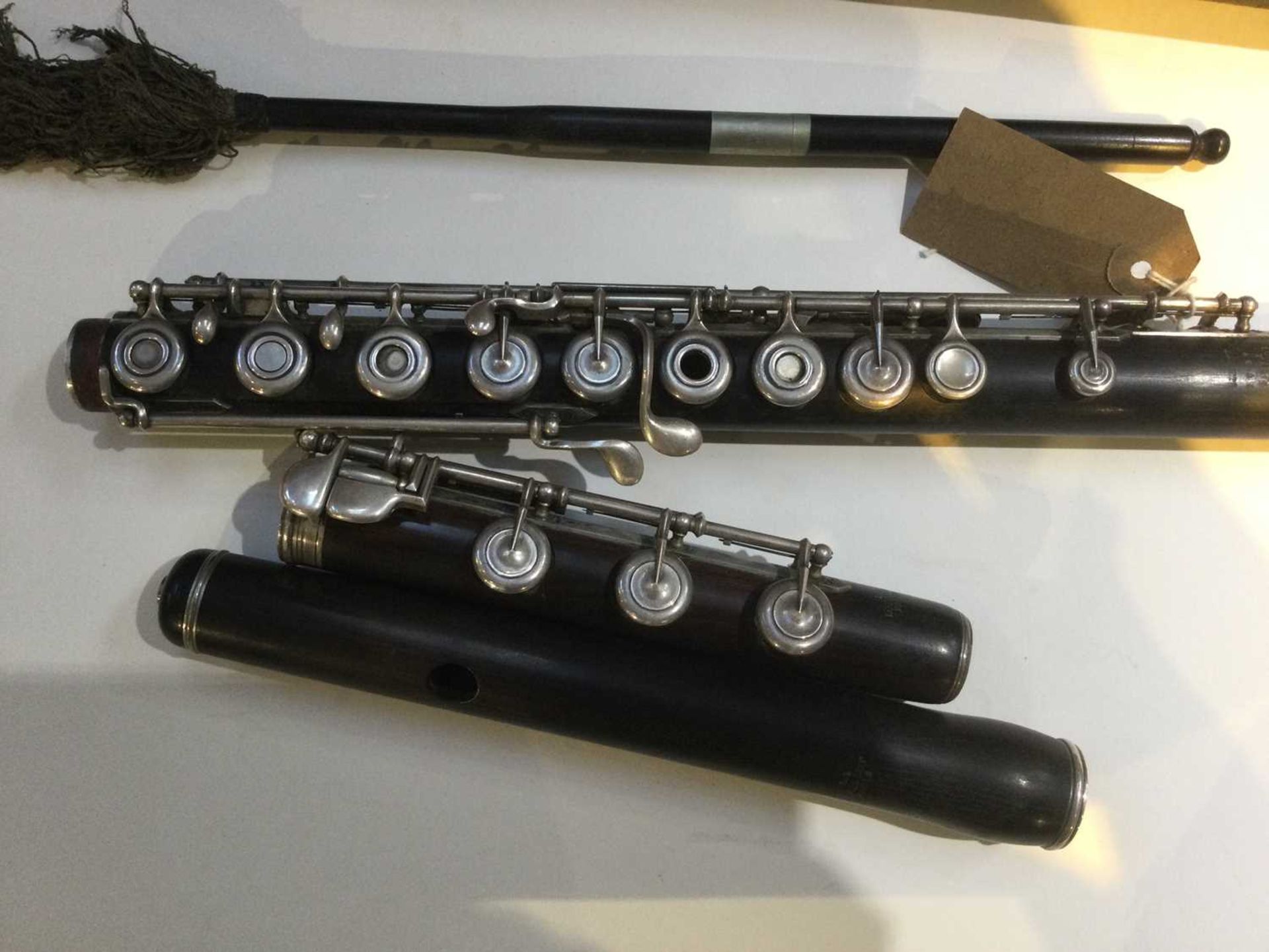 A late 19th century French flute by Louis Lot Paris 72cm in length with original case Light - Image 6 of 8