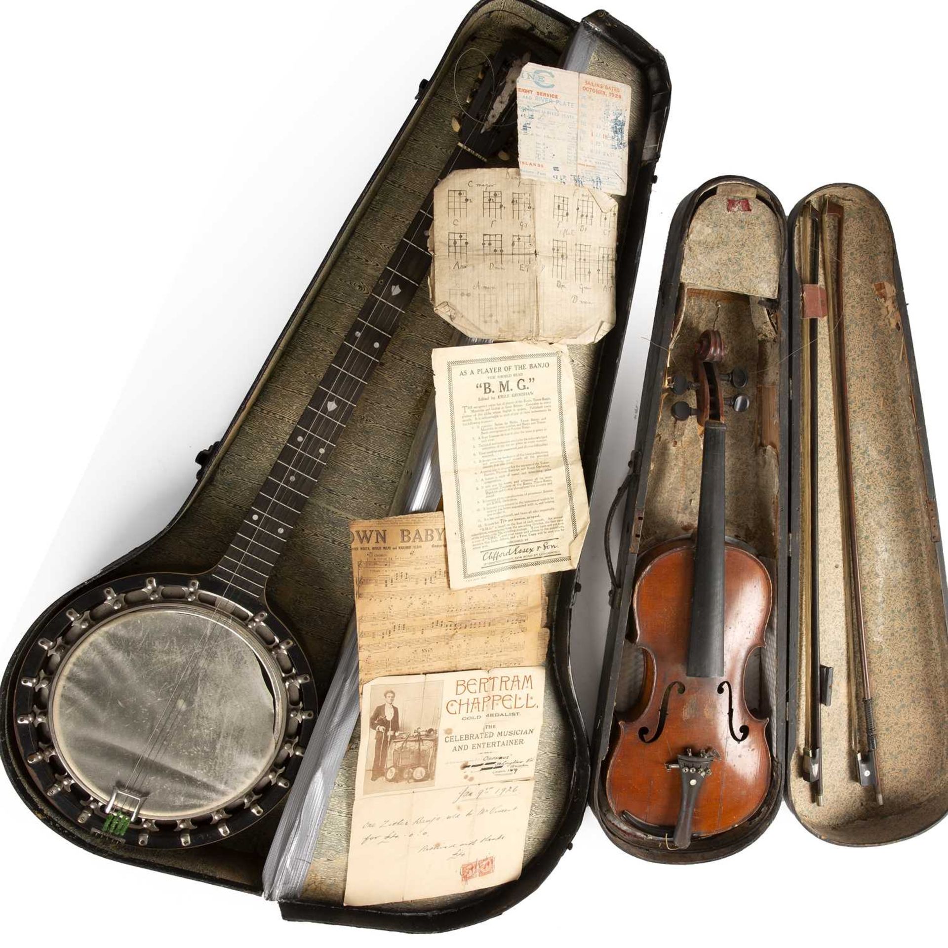 An early 20th century mahogany and ebonised zither banjo with bone mount and tuning pegs, foliate - Image 3 of 6