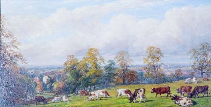 Thomas Baker of Leamington (1809-1869) From the Newbold Hill, signed and dated 1864, inscribed and