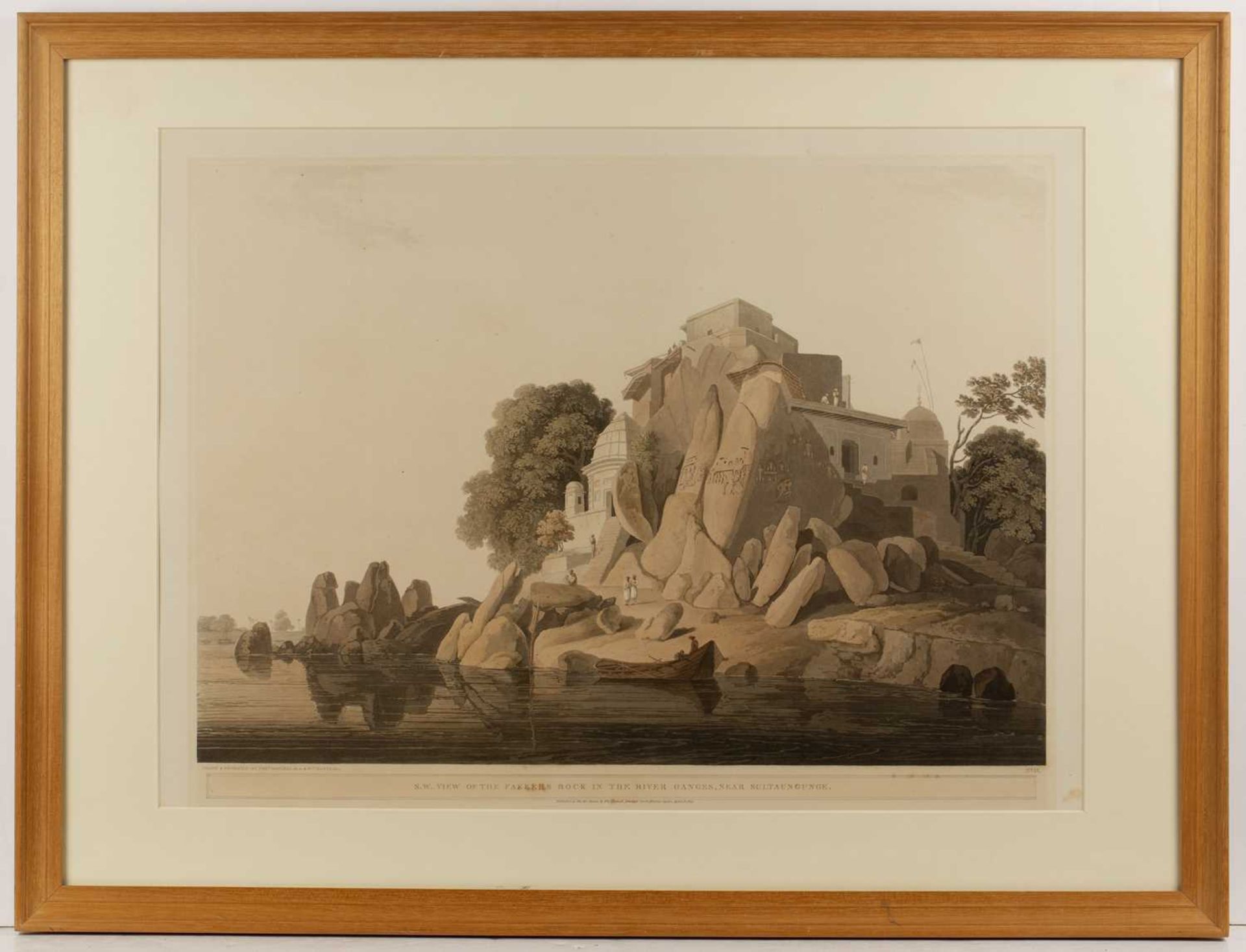 Thomas William Daniell 'S.W. View of the Fakeers Rock in the River Ganges, near Sultanganj', plate - Image 2 of 6