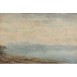 Sir George Bulteel Fisher (1764-1834) 'Lake of Genoa', watercolour, 31.5 x 48cm Prov: With The