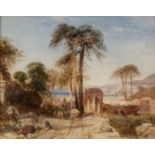 Samuel Austin (1796-1834) 'The Campagna, Rome', watercolour, 21 x 26cm