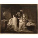 William Ward after George Morland A visit to the Child at Nurse, mezzotint, published by J R