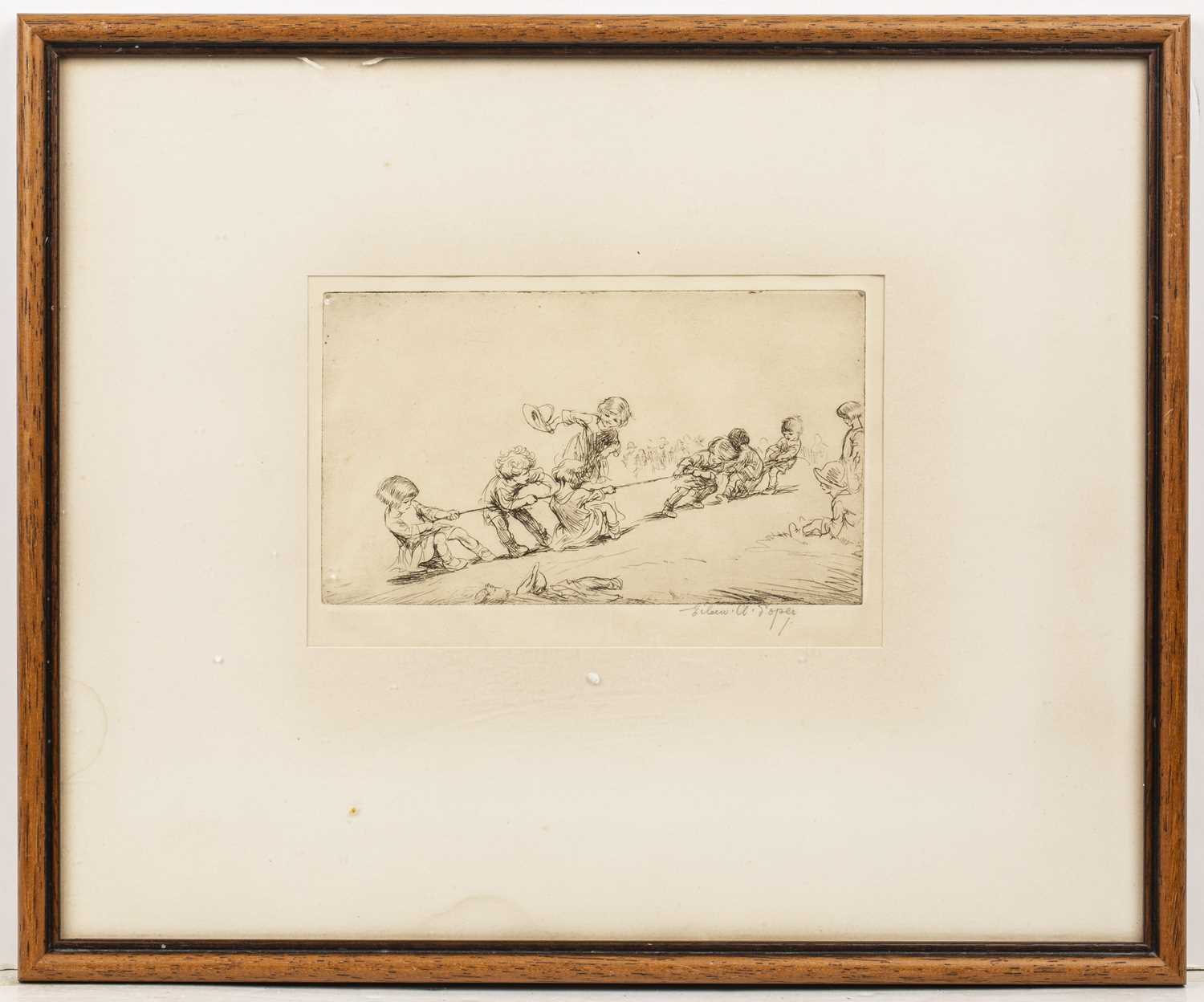 Eileen Soper (1905-1990) 'The Wheelbarrow Race', etching, pencil signed in the margin, 10 x 17. - Image 5 of 6