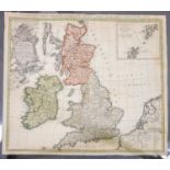 Johann Baptista Homann A general map of Great Britain and Ireland, hand-coloured engraving, 50 x