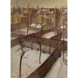 Harry Barr (1896-1987) Winter gardens, signed, oil on canvas, 76 x 55.5cm