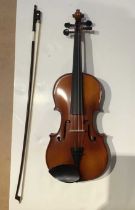 A Prima Loreato Viola, 38cm; together with bow in fitted hard back case