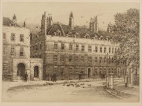 Walter William Burgess (1856-1908) 'New Inn, Wych Street, near ye Strand...', etching, 21.5 x