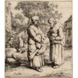 Adriaen van Ostade (1610-1685) The Two Gossips (Bartsch 40, Hollstein 40 iii/v), etching c.1648-