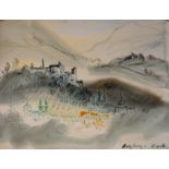 Franz Bueb (1919-1982) 'Salzburg', signed and titled, watercolour, 54 x 71cm