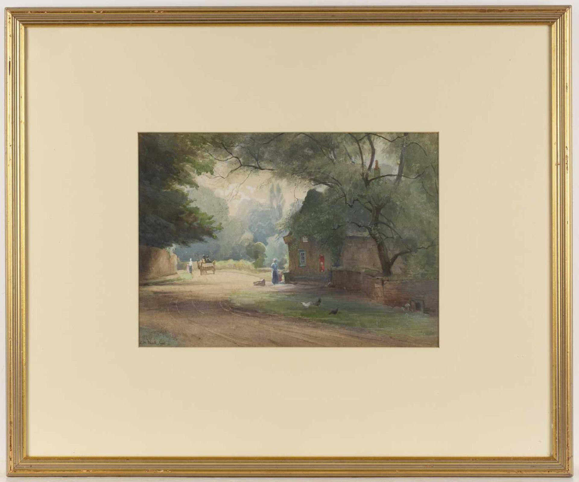 Leonard Marlborough Powell (19th/20th century) The Village Street, signed and dated 1910, - Bild 2 aus 3