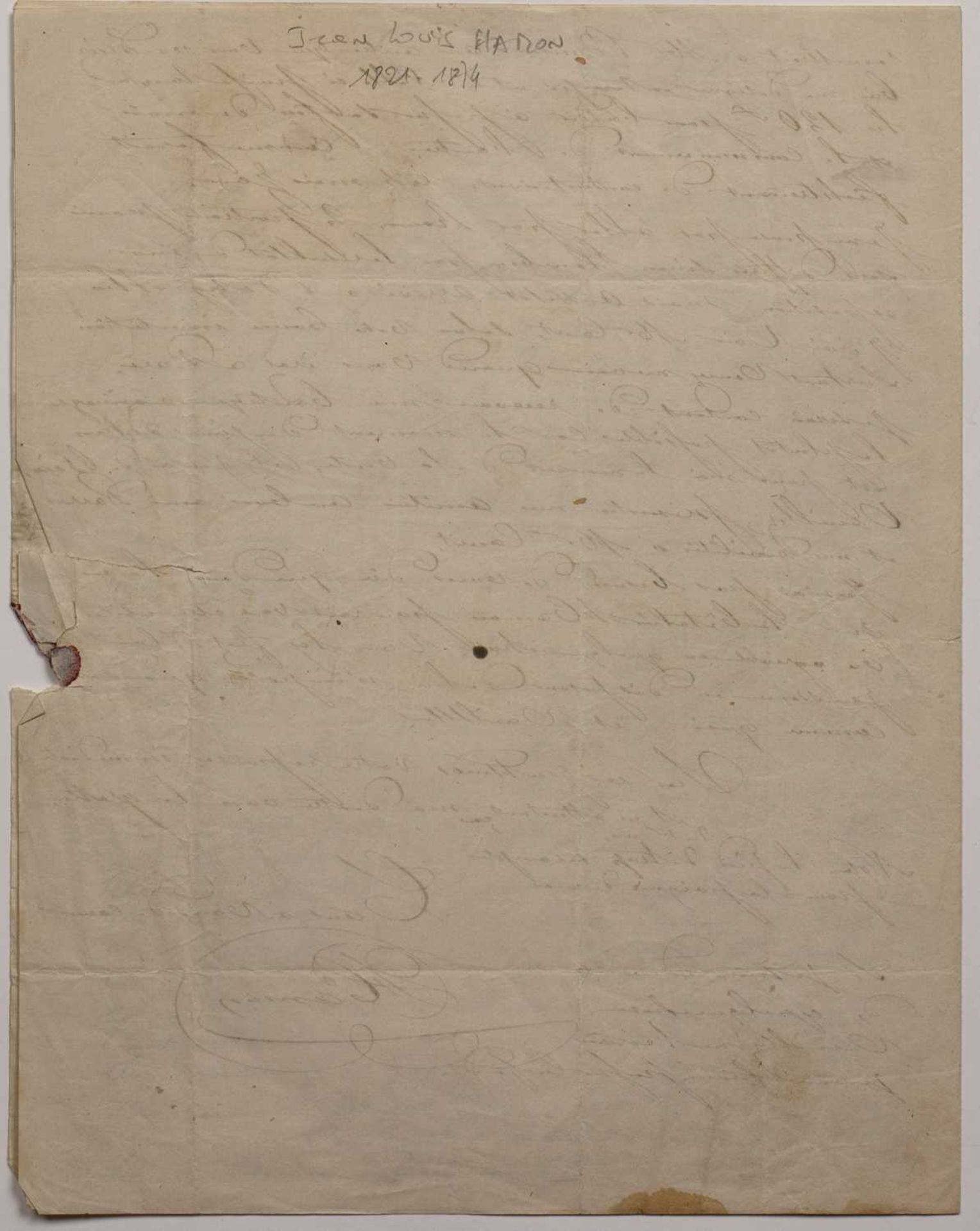 Hamon, Jean-Louis A letter dated 1858 addressed to 'Mon Cher Mr Julien' (Eugene Julien), director of - Image 3 of 5