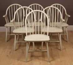 A set of six dining chairs