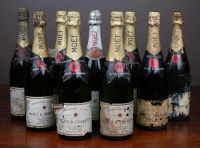 Eight bottles of Moët & Chandon