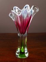 A 1960's glass vase