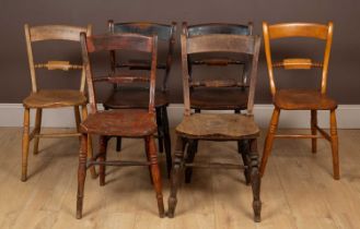 Six farmhouse chairs