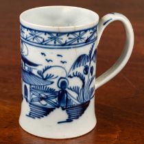 An 18th century pearlware, possibly Liverpool, mug of small size